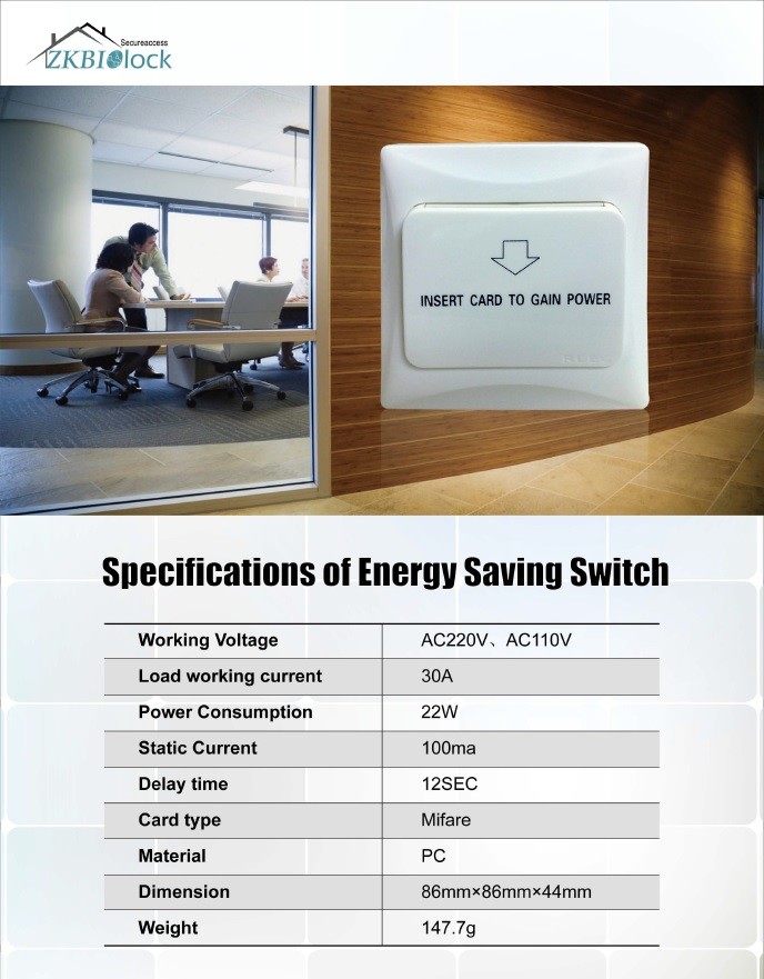 Door Lock Energy Saving Switch