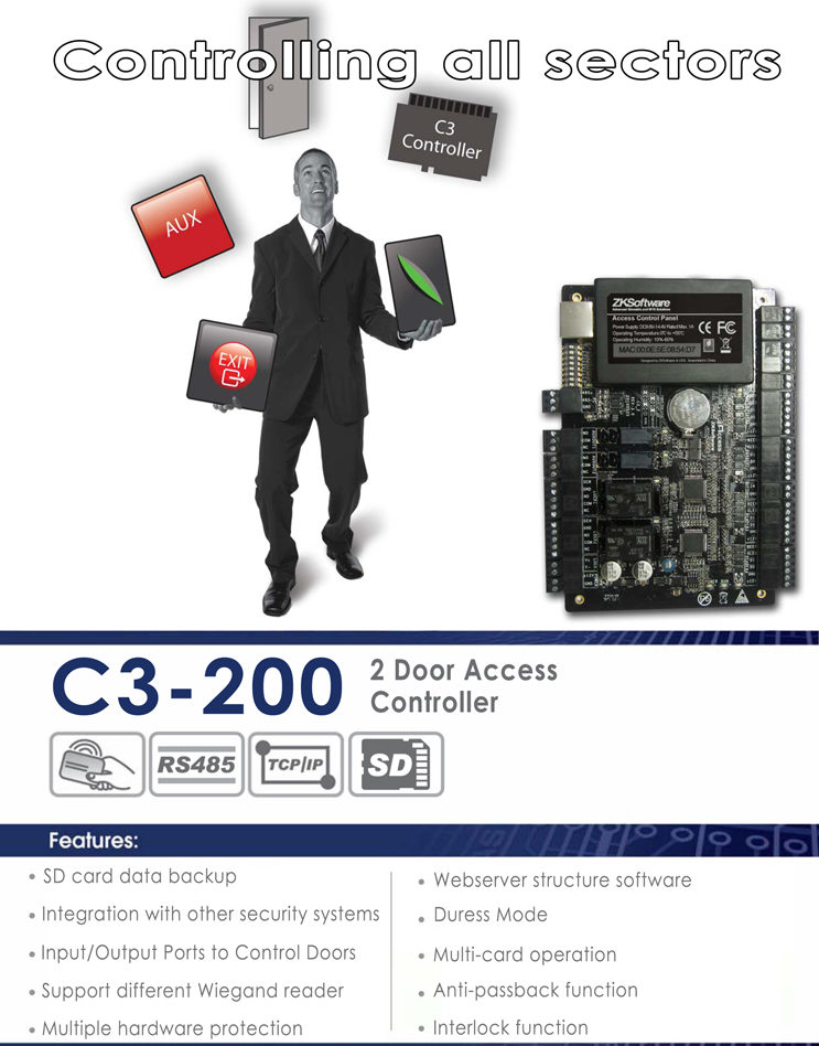 c3-200 access control panel