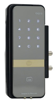 Yale YDG313 Digital Glass Door Lock, Rim Lock for Glass Doors.